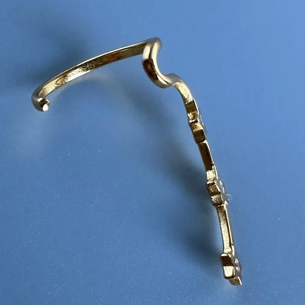 14k Gold Vermeil Star Ear Cuff